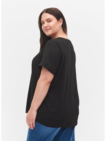 Zizzi Bluse 'VANNI' in Schwarz