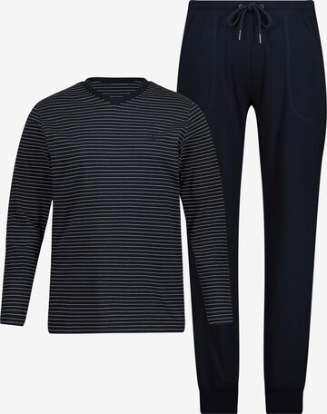 JP1880 Long Pajamas in Black: front