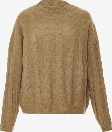 YASANNA - Pullover em castanho: frente