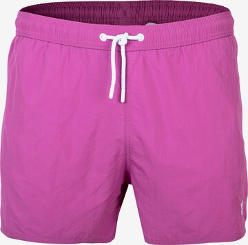 Emporio Armani Swim Trunks in Pink: front