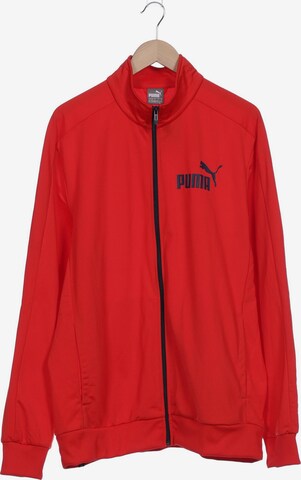 PUMA Sweatshirt & Zip-Up Hoodie in XXXL in Red: front