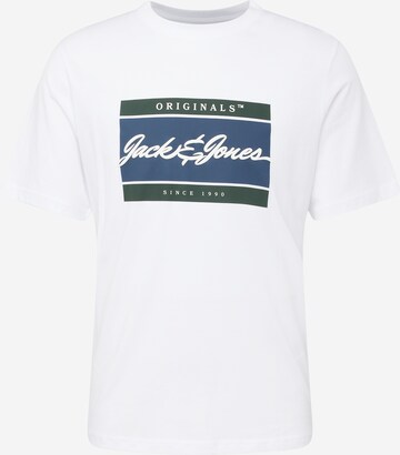 T-Shirt 'WAYNE' JACK & JONES en blanc : devant