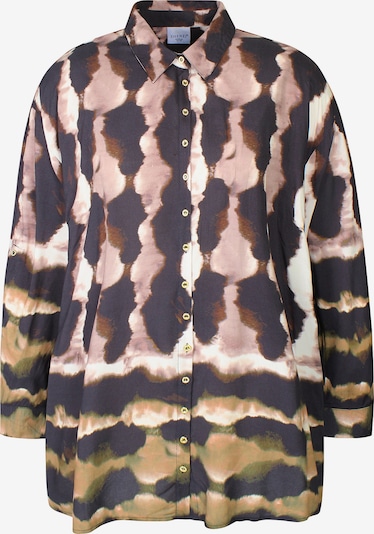Zhenzi Traditional shirt 'Livia 1534' in 9XL in Olive, Item view