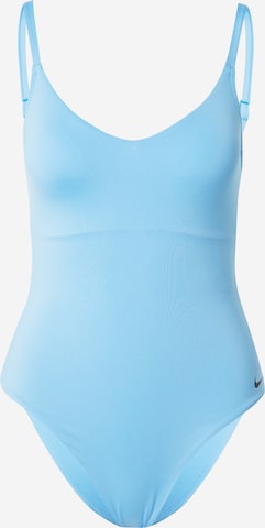 Nike Swim Korzet Športové jednodielne plavky - Modrá: predná strana