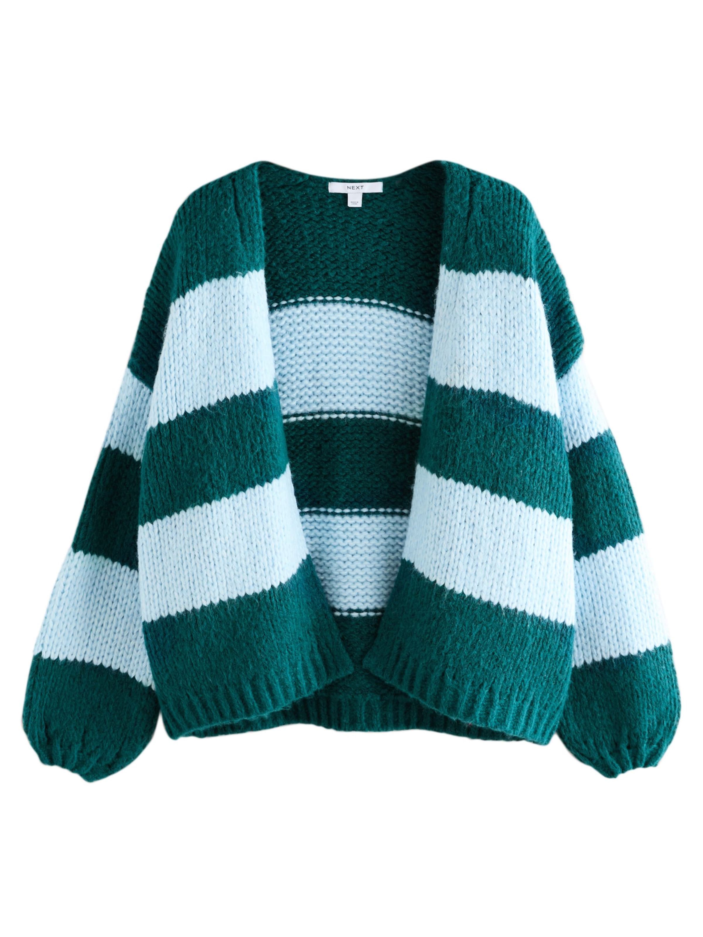Next Casaco de malha em azul claro / esmeralda, Vista do artigo
