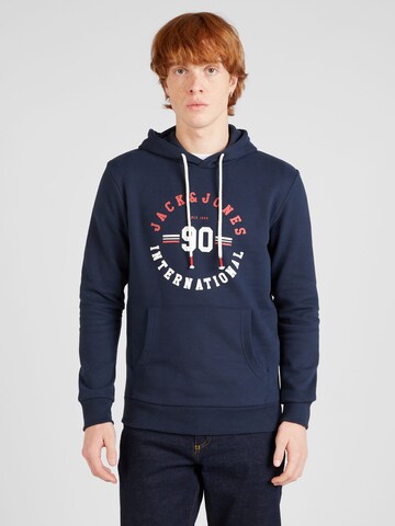 JACK & JONES Sweatshirt 'CARLO' in Blauw: voorkant