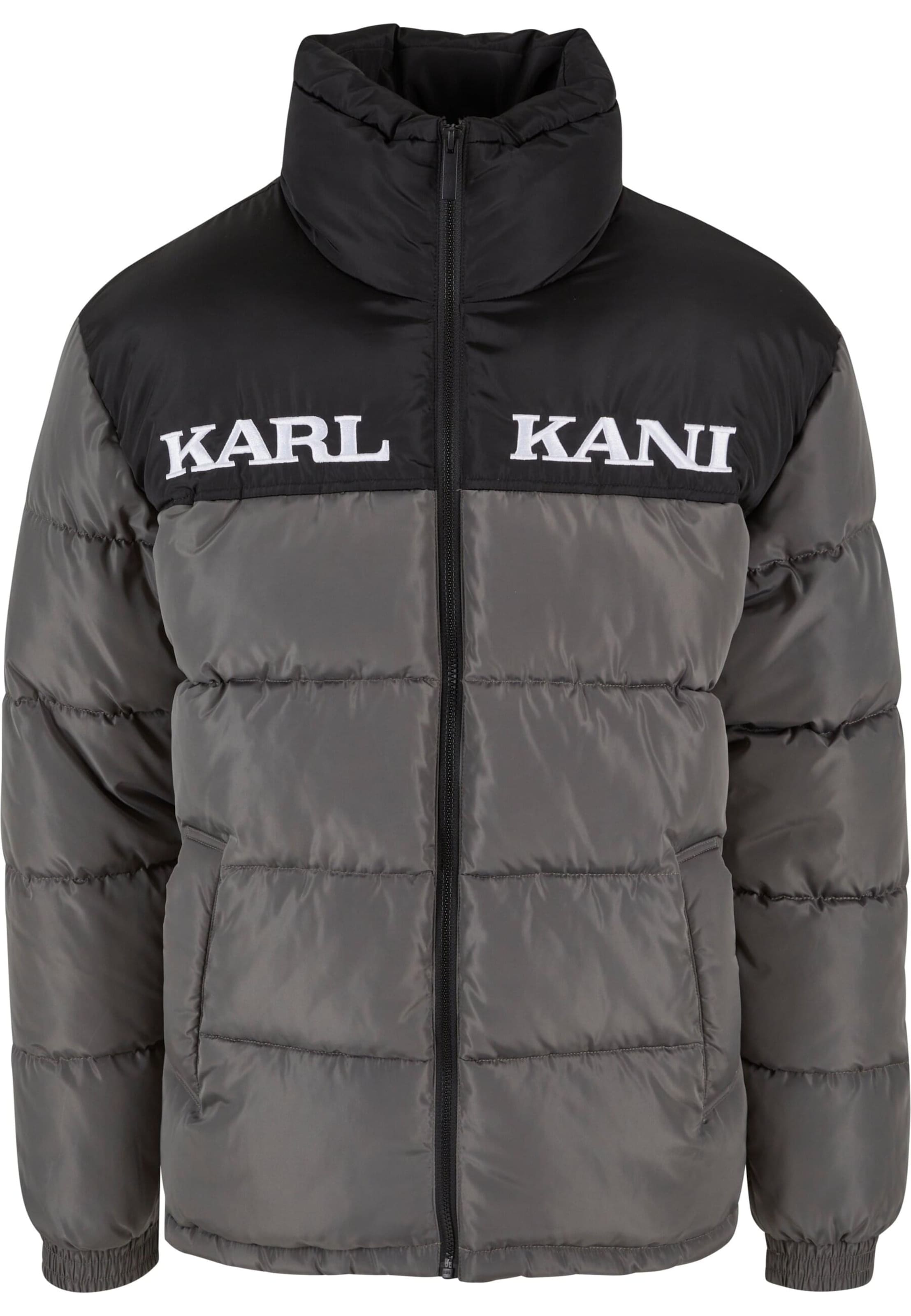Veste d’hiver 'Essential' Karl Kani en gris : devant