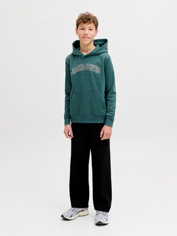 Felpa 'JJECaleb' di Jack & Jones Junior in verde: frontale