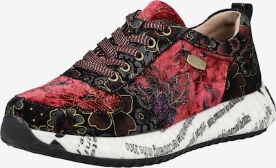 Laura Vita Sneaker in gelb / bordeaux / melone / schwarz, Produktansicht