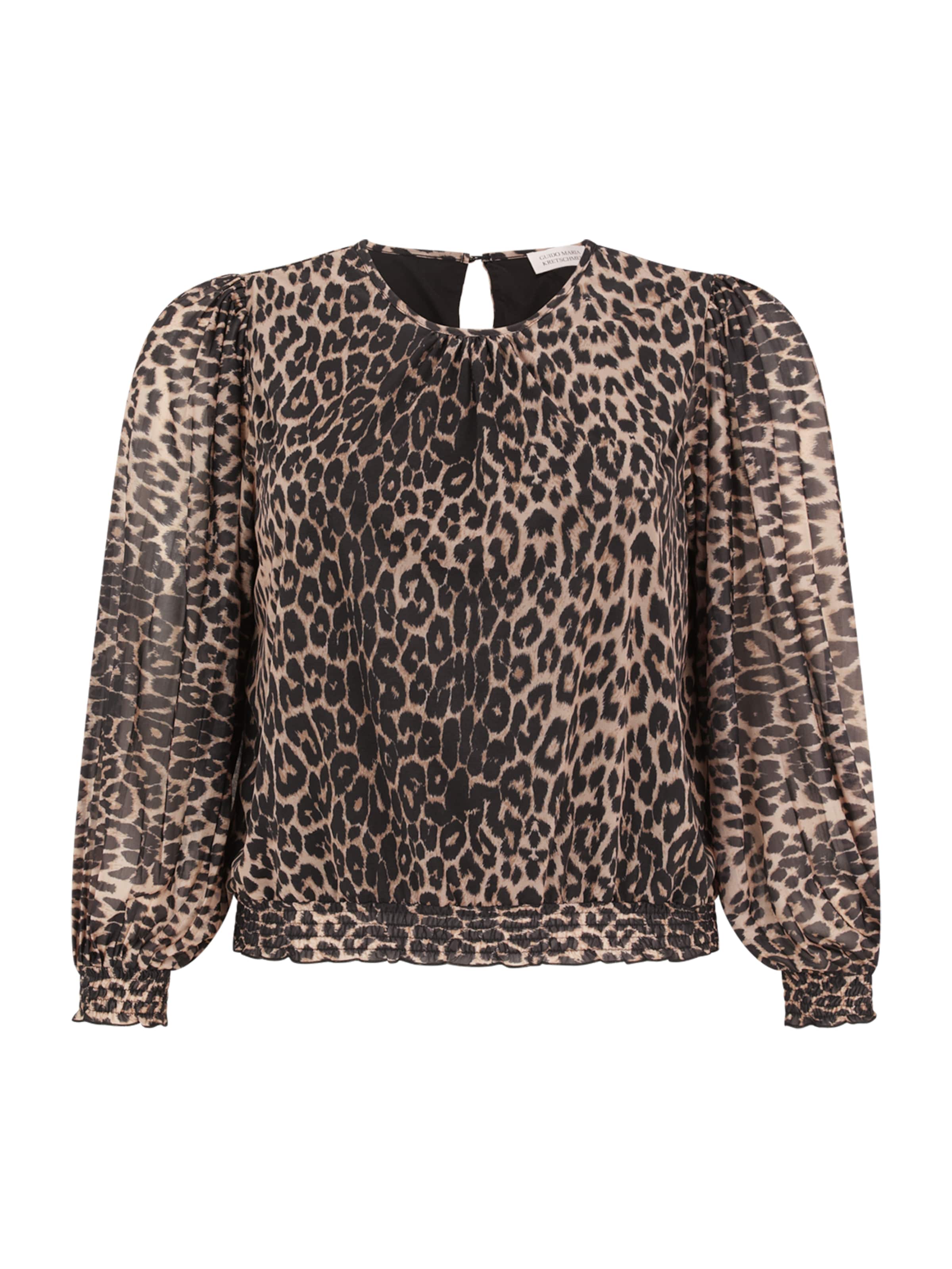 Guido Maria Kretschmer Curvy Μπλούζα 'Liddy' σε καφέ: μπροστά