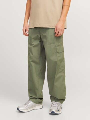 JACK & JONES Свободный крой Брюки-карго 'JPSTKARL ADAMS' в Зеленый: спереди