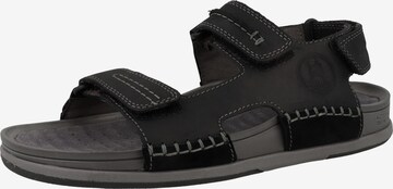 CLARKS Hiking Sandals 'Nature 5 Trail' in Black: front