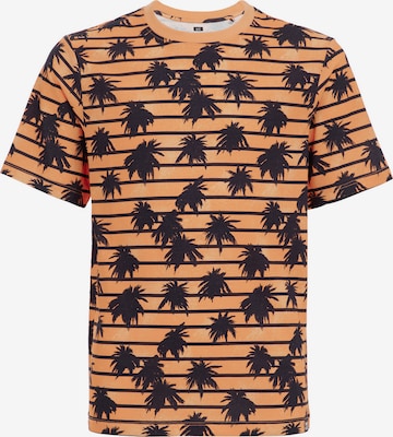 T-Shirt WE Fashion en orange : devant