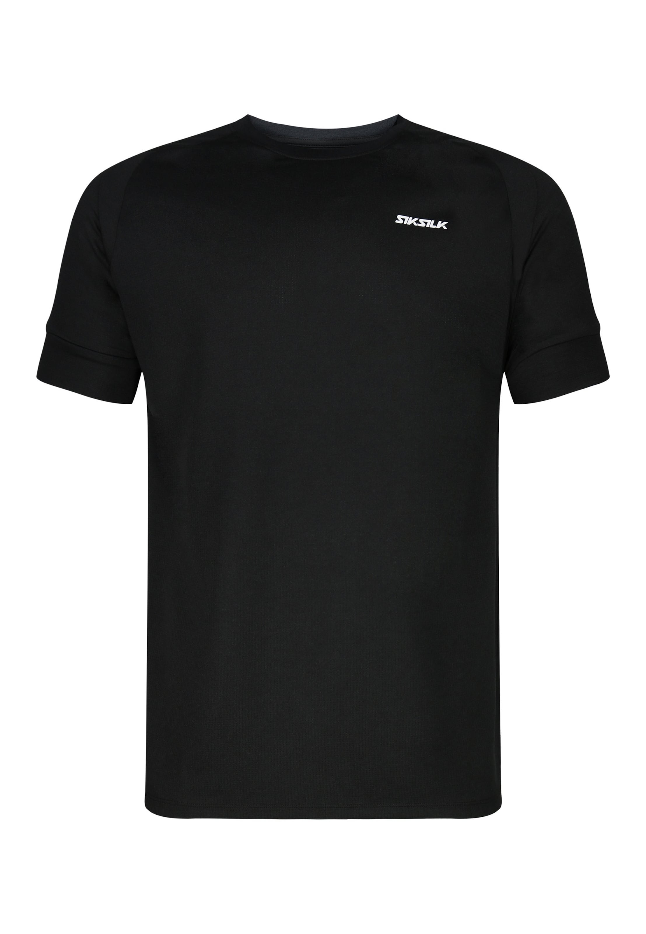 SikSilk - Camiseta 'Tech' en negro: frente