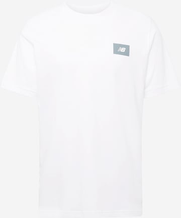 new balance - Camisa 'Essentials' em branco: frente