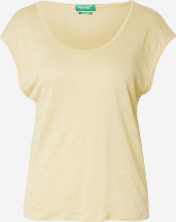 UNITED COLORS OF BENETTON T-shirt i gul: framsida
