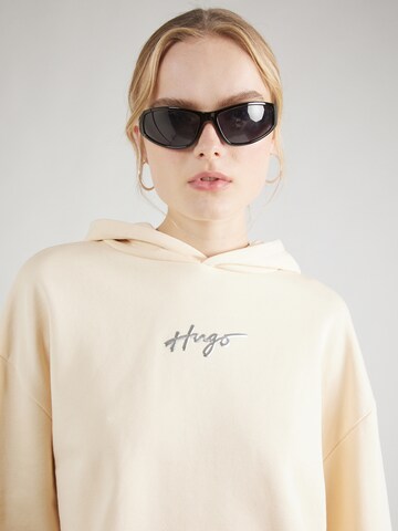 HUGO Sweatshirt 'Dephana 1' i beige