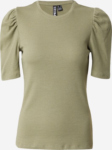 PIECES Shirt 'JANNA' in Green: front