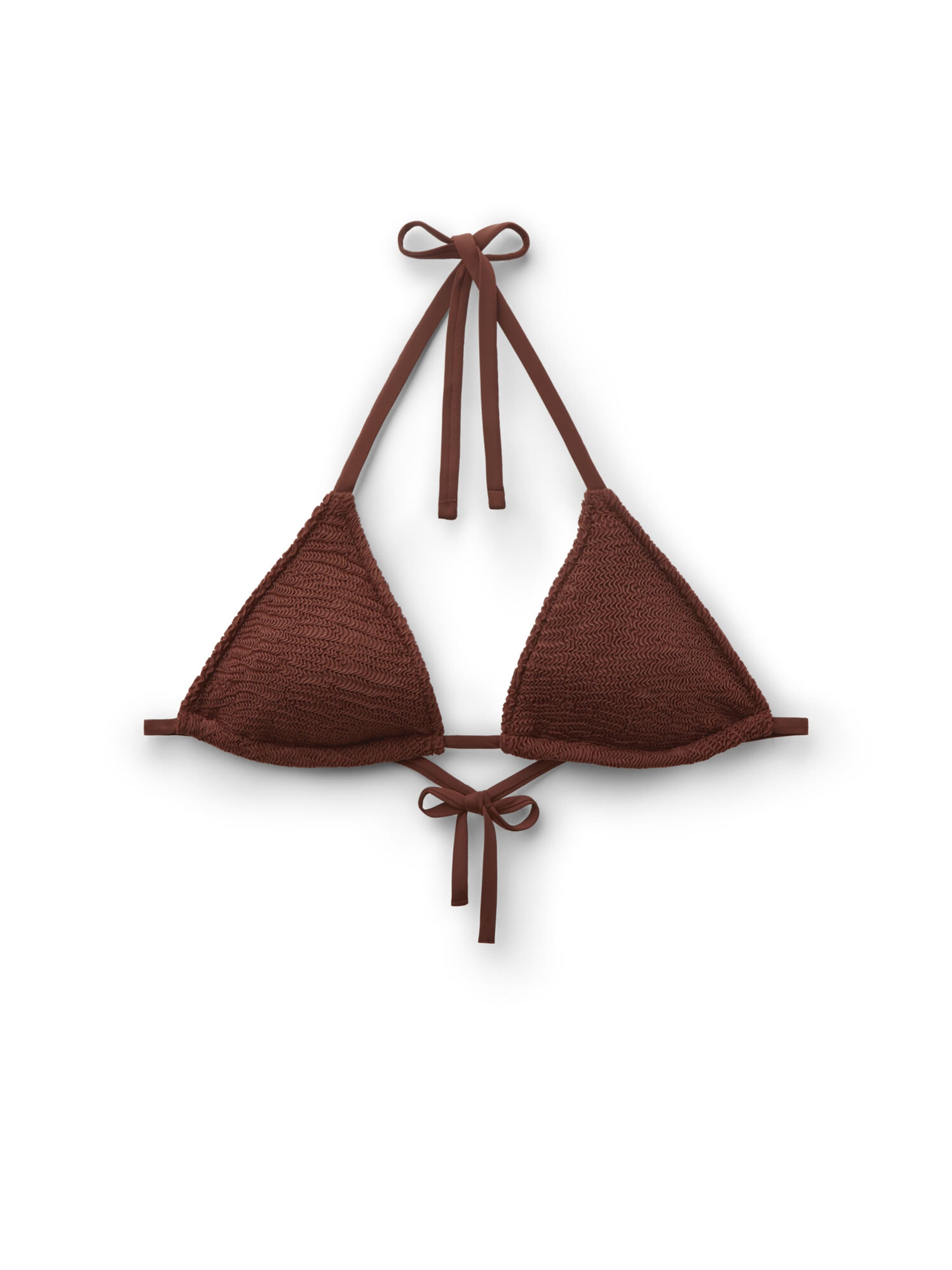 CALZEDONIA Bikinitop 'Crinkcle Waves' in Braun: Vorderseite