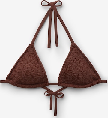 CALZEDONIA Bikinitop 'Crinkcle Waves' in Braun: Vorderseite