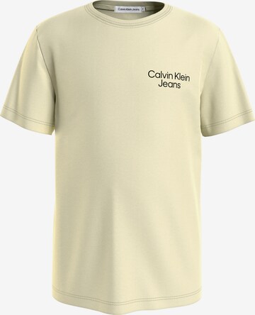 T-Shirt Calvin Klein Jeans en jaune : devant