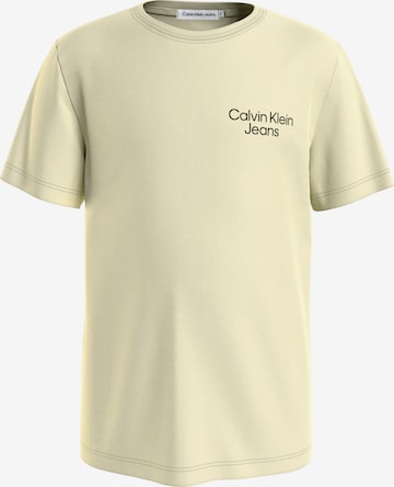 T-Shirt Calvin Klein Jeans en jaune : devant