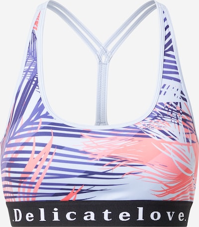 DELICATELOVE Sport-BH in dunkelblau / pink / weiß, Produktansicht