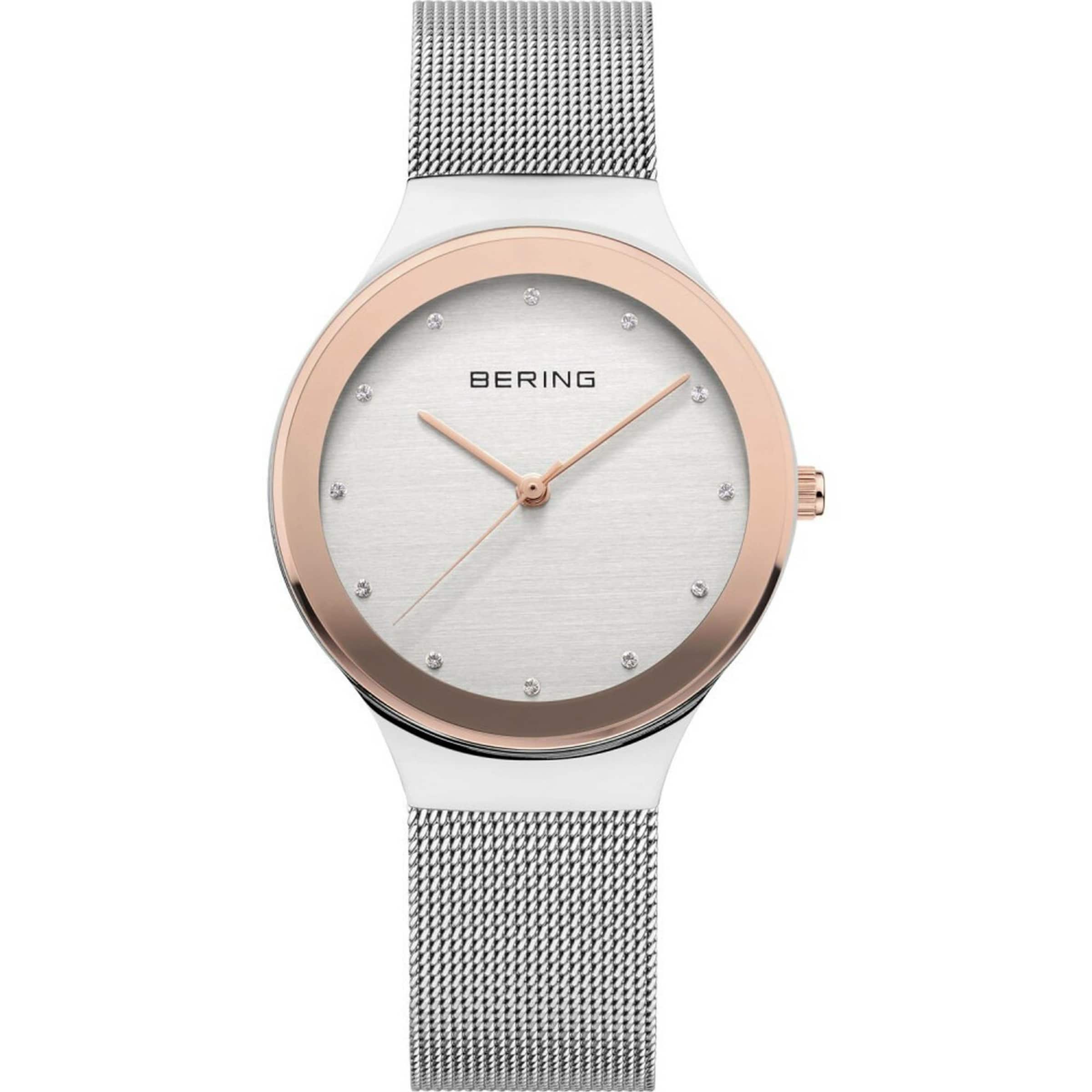 BERING Analoog horloge in Zilver: voorkant