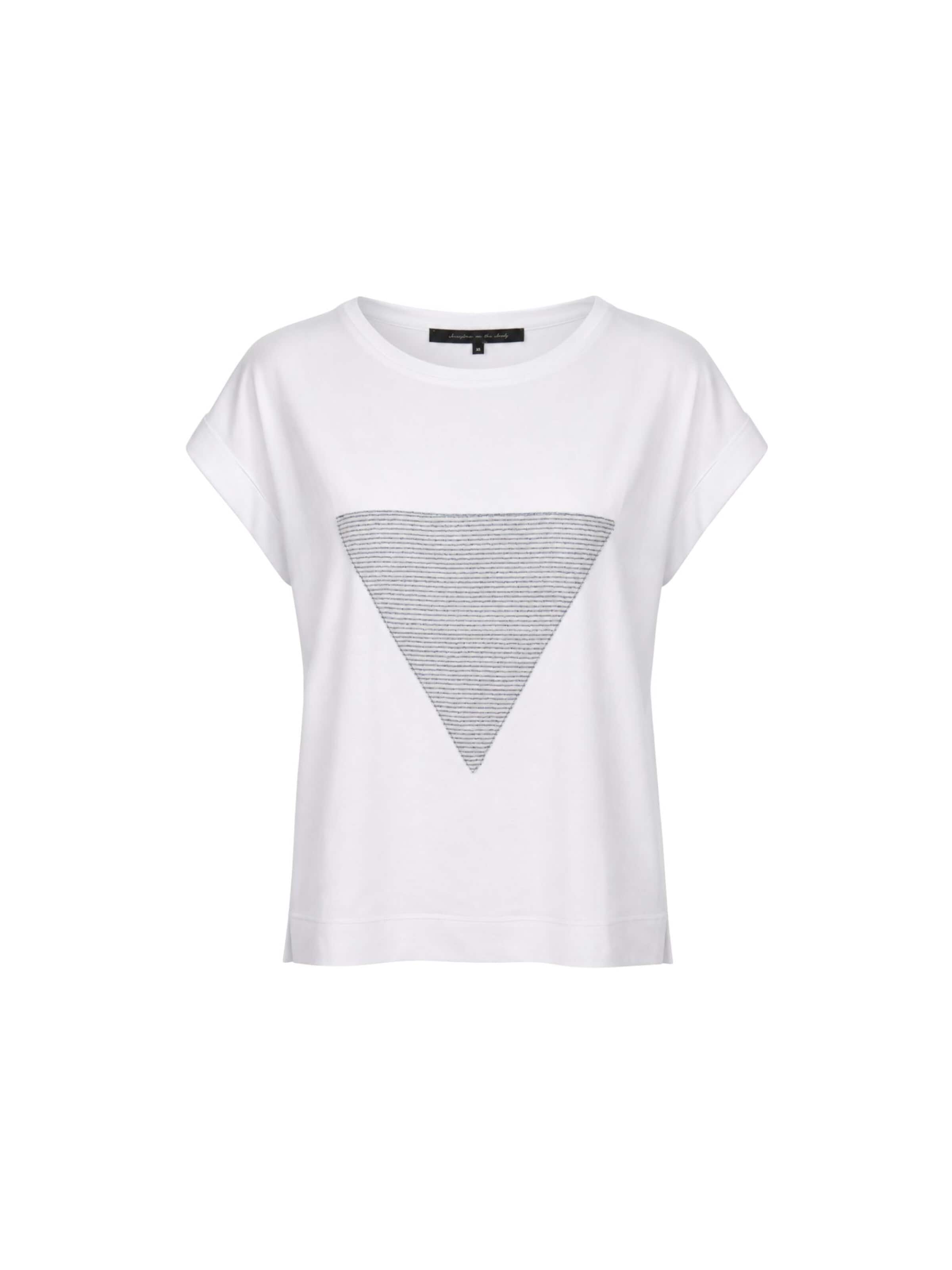 Maglietta 'Ice-Cream Stripe T-shirt' di Christine on the clouds in bianco: frontale