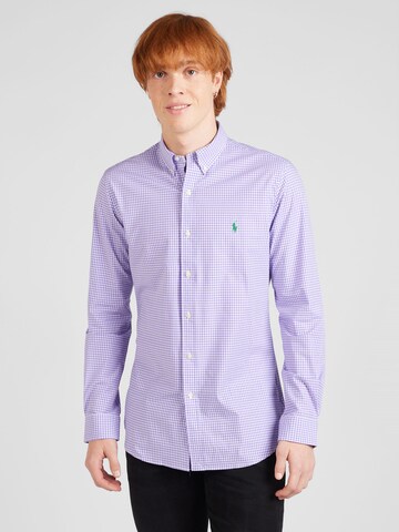 Slim fit Camicia di Polo Ralph Lauren in lilla: frontale