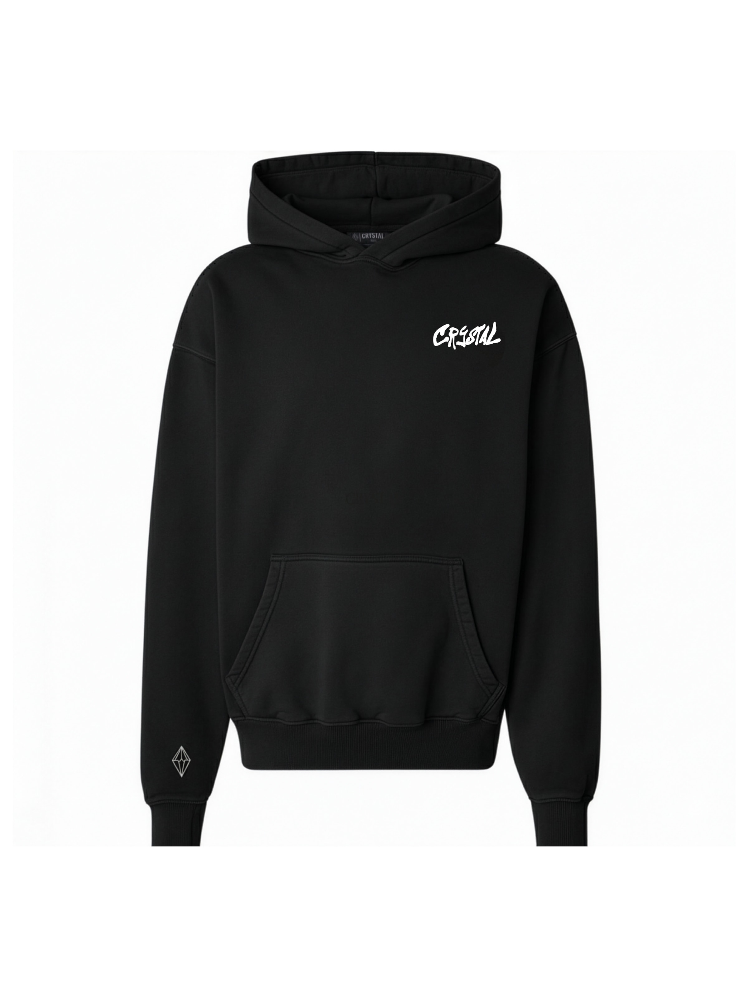 Crystal Paris Sweatshirt 'Shine' in Zwart: voorkant