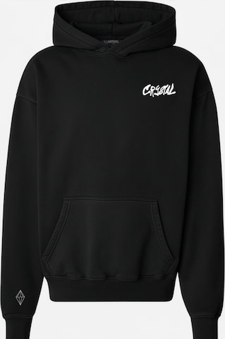 Crystal Paris Sweatshirt 'Shine' in Black: front