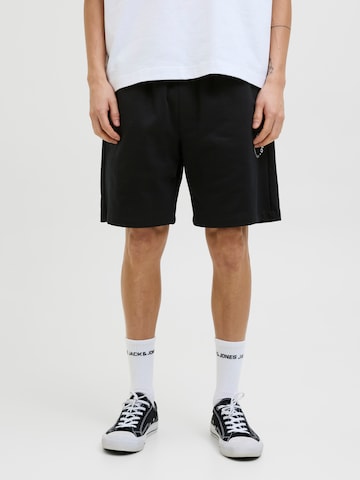 JACK & JONES Широкий Штаны в Черный: спереди