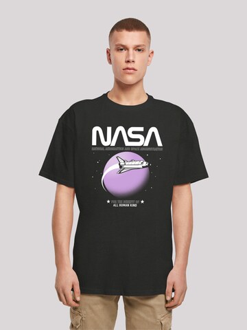 T-Shirt 'Nasa Shuttle Orbit' F4NT4STIC en noir : devant