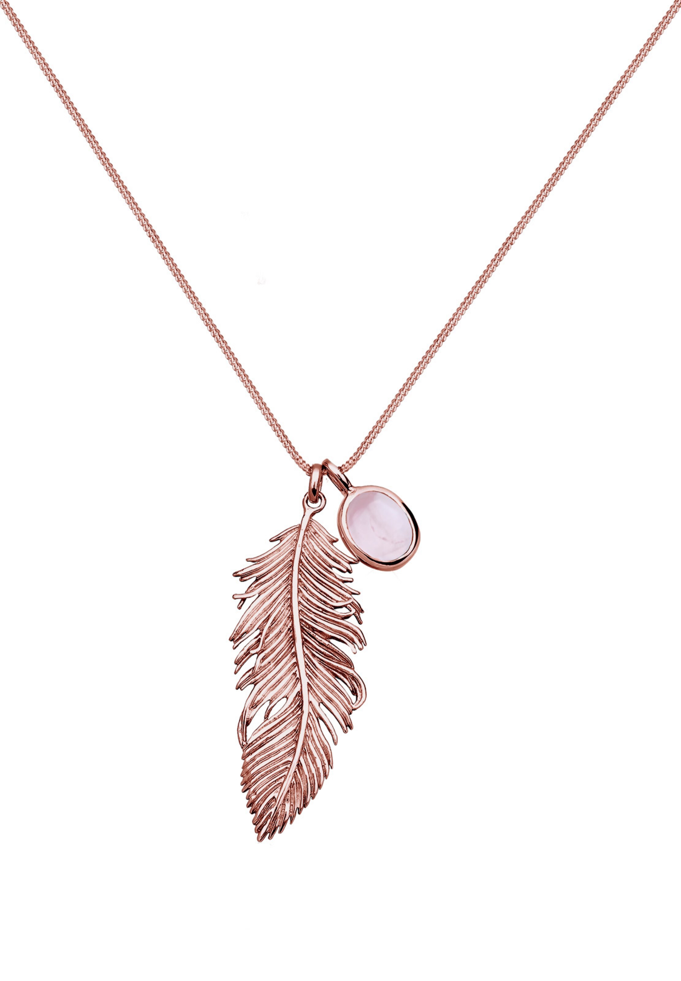ELLI Ketting 'Feder' in Roze
