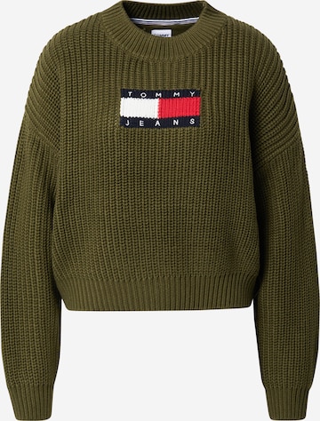 Tommy Jeans Pullover in Grün: predná strana