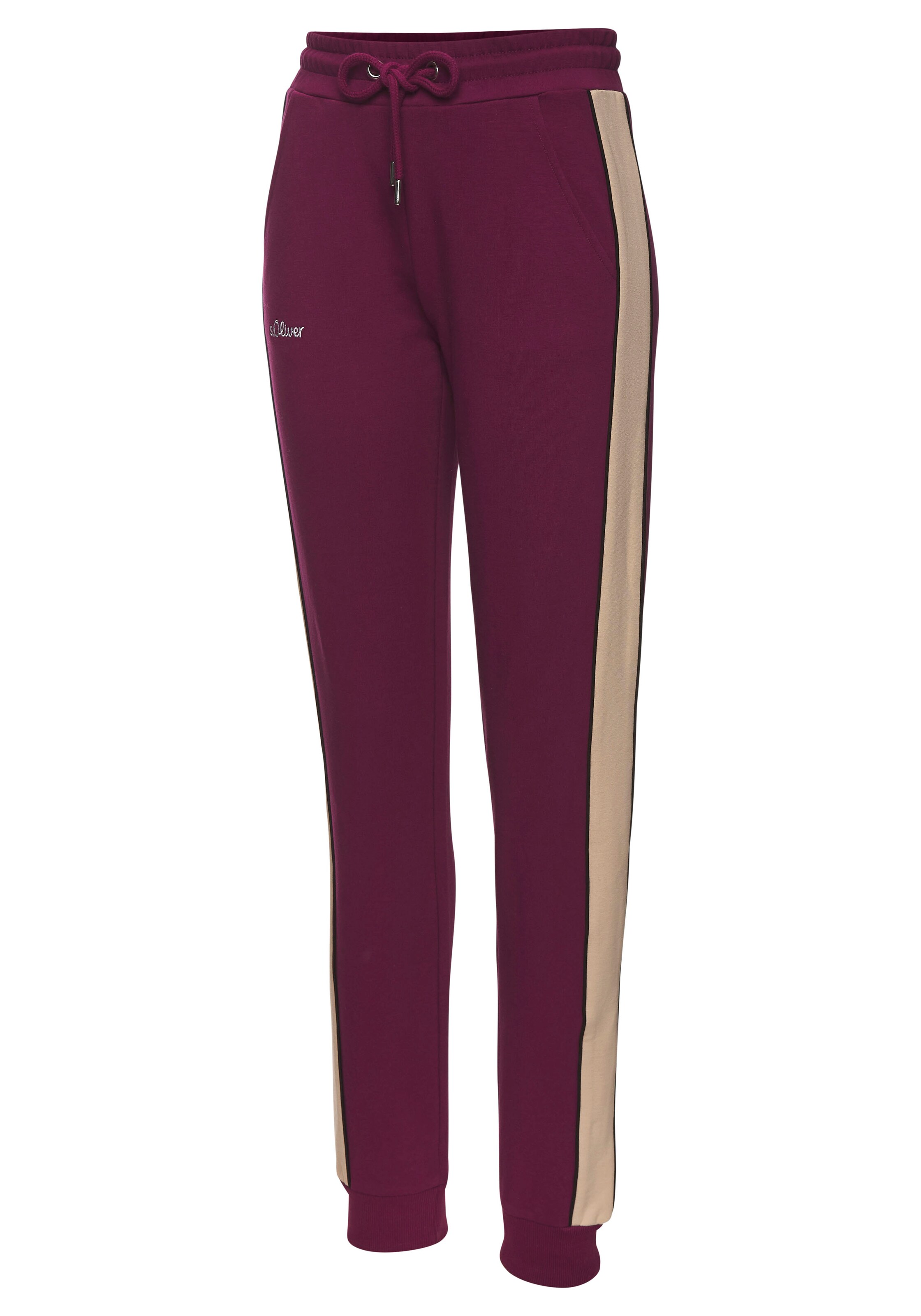 s.Oliver Tapered Nadrág - piros