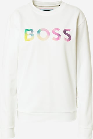 BOSS Sweatshirt 'Equal' i hvid: forside