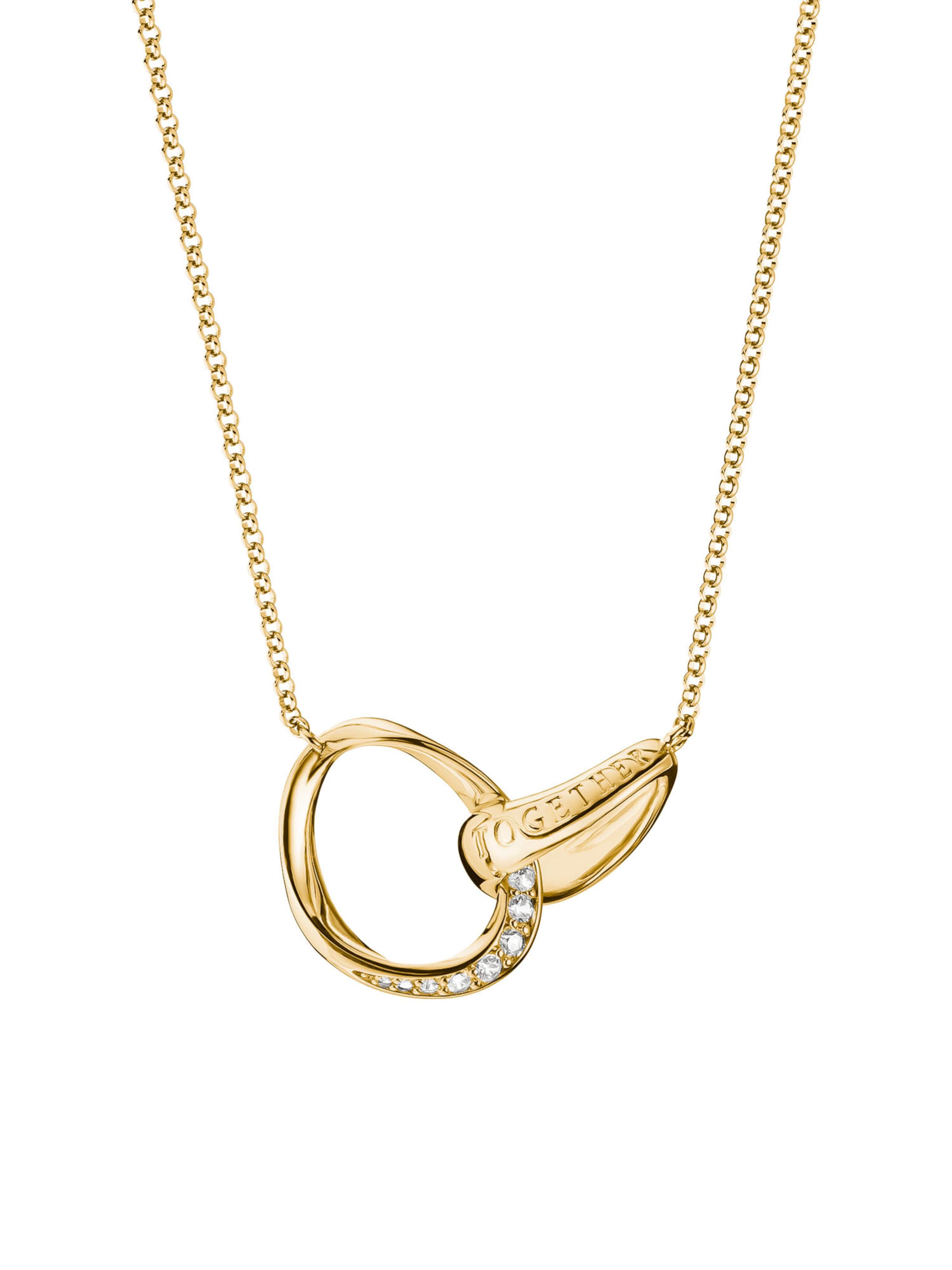 Thomas Sabo Kette Together mit weißem Zirkonia in Gold: Vorderseite