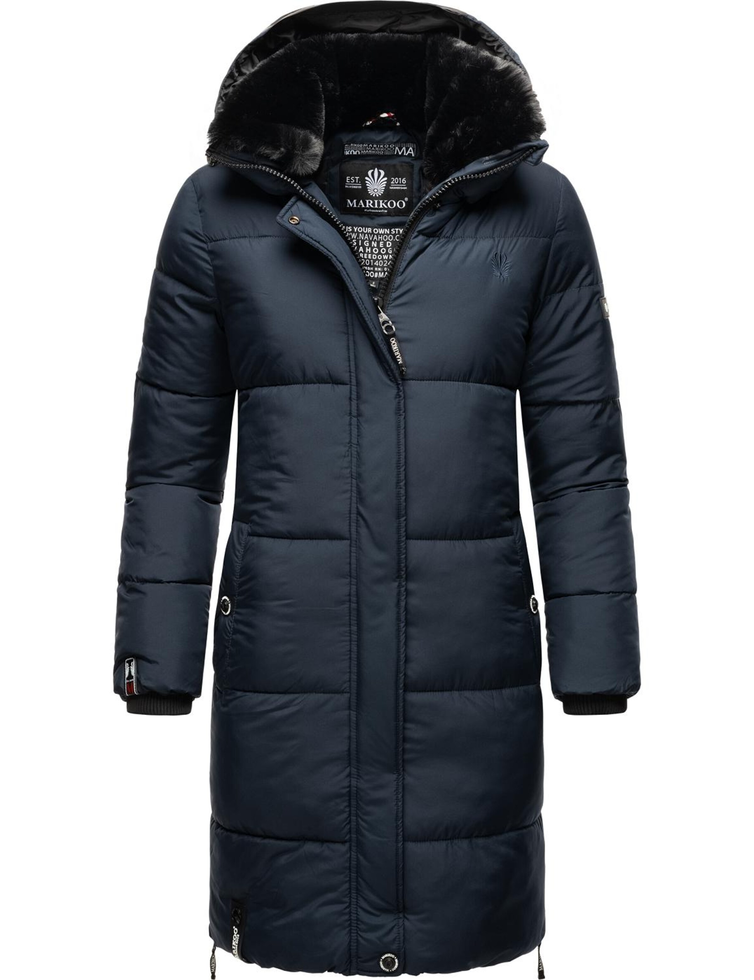 MARIKOO Зимнее пальто в Синий: спереди