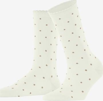 FALKE Socks 'Spike Dot' in White: front