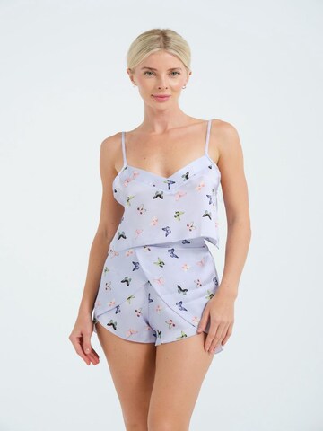 C&City Korte pyjama in Lila: voorkant