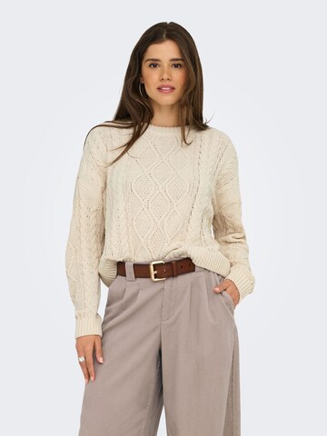 Pull-over 'ONLElly' ONLY en blanc : devant