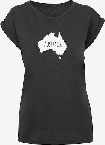 Merchcode T-Shirt 'Australia X' in Grau: predná strana