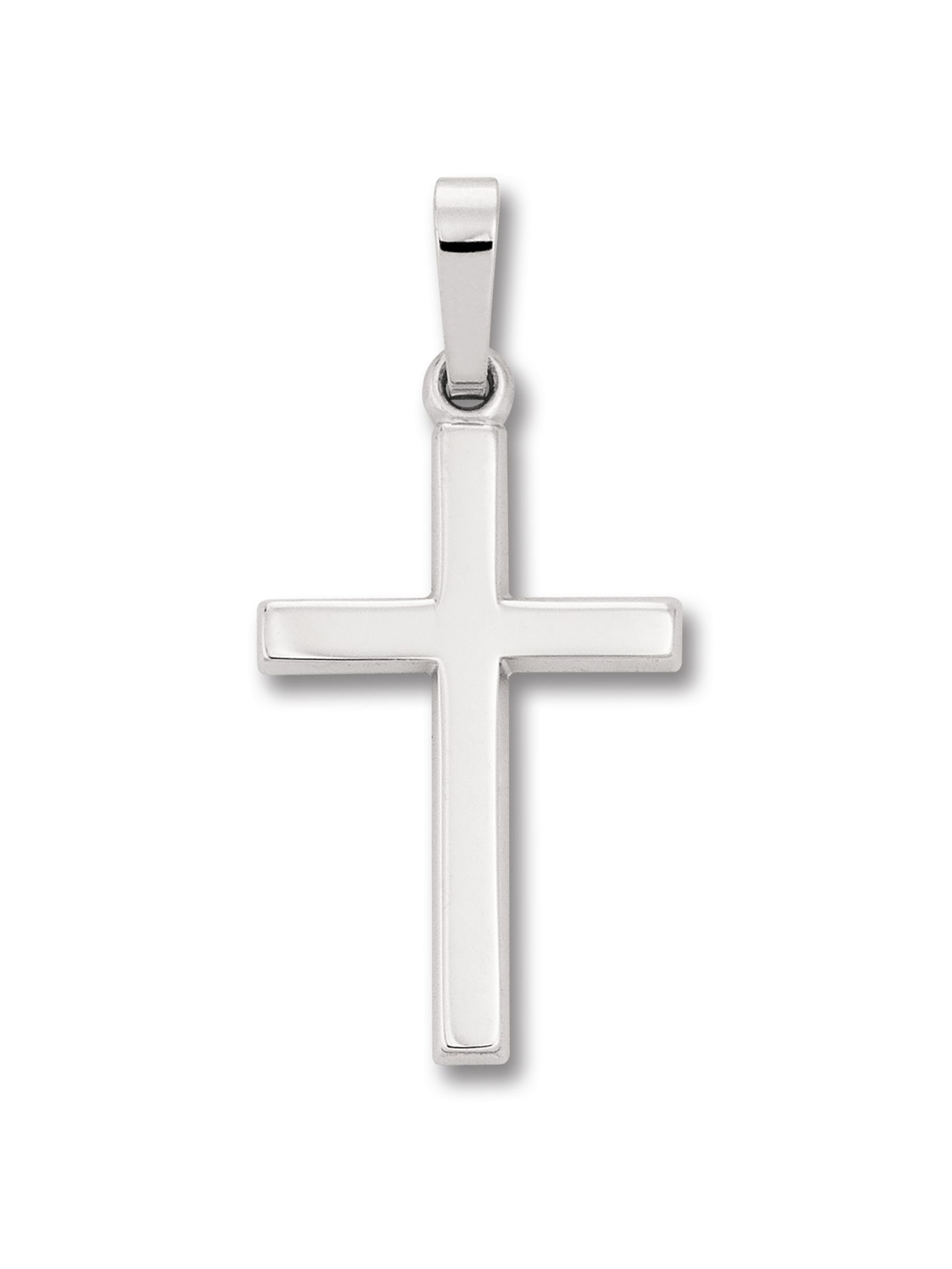 ONE ELEMENT Anhänger 'Kreuz' in Silber: Vorderseite
