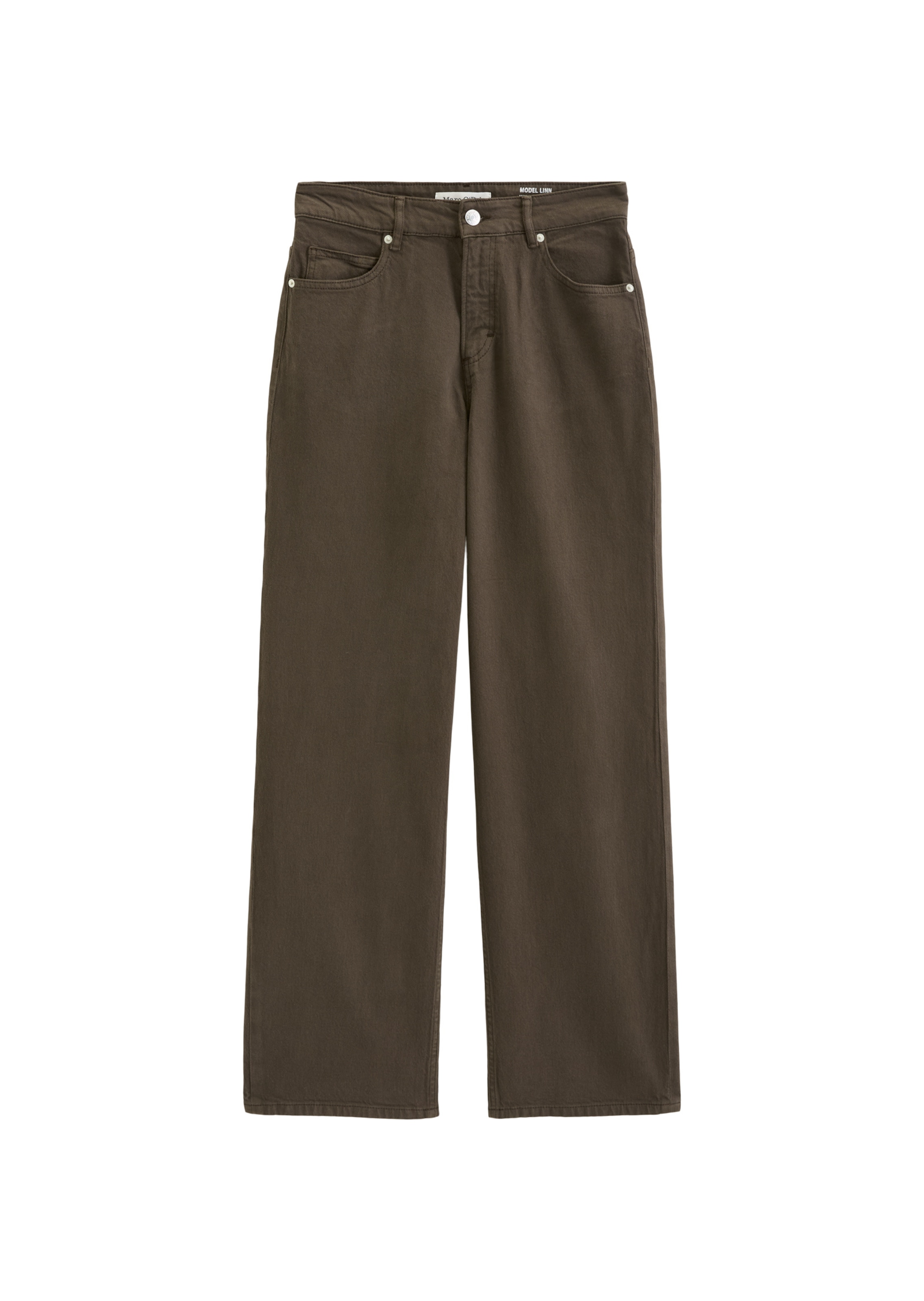 Loosefit Pantalon Marc O'Polo en marron : devant
