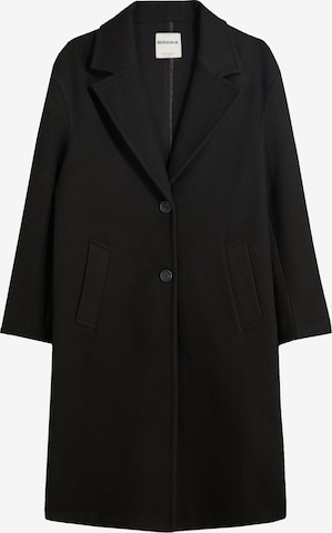 Palton de primăvară-toamnă de la Bershka pe negru: față