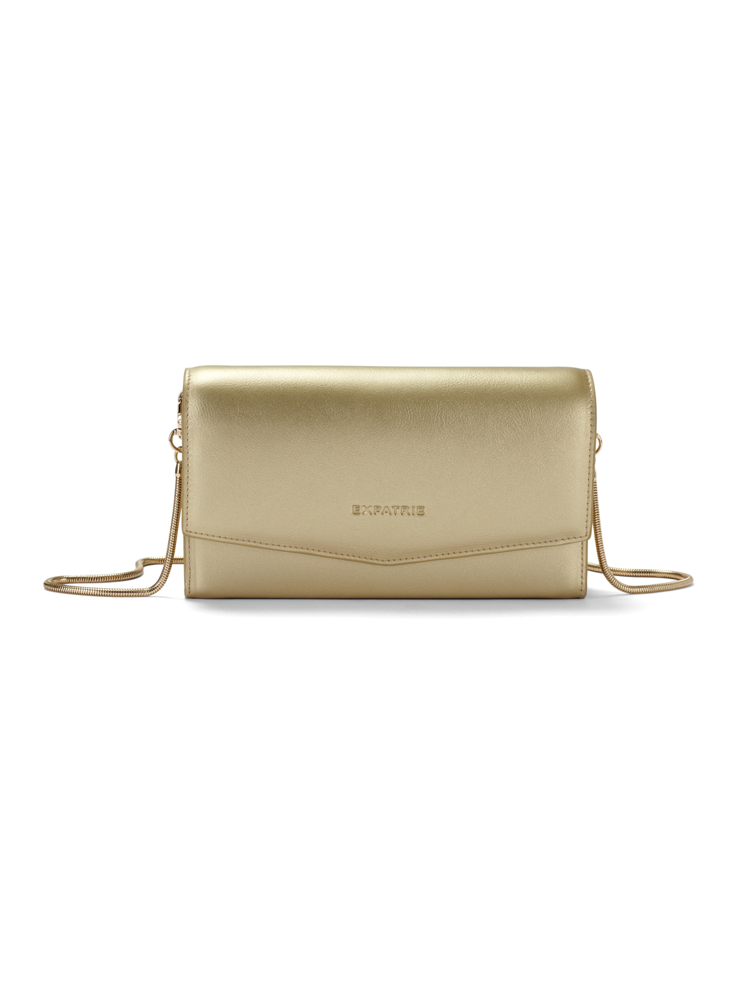Expatrié - Bolso de noche 'Camille' en oro: frente