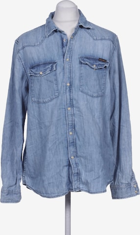 Nudie Jeans Co Button Up Shirt in L in Blue: front