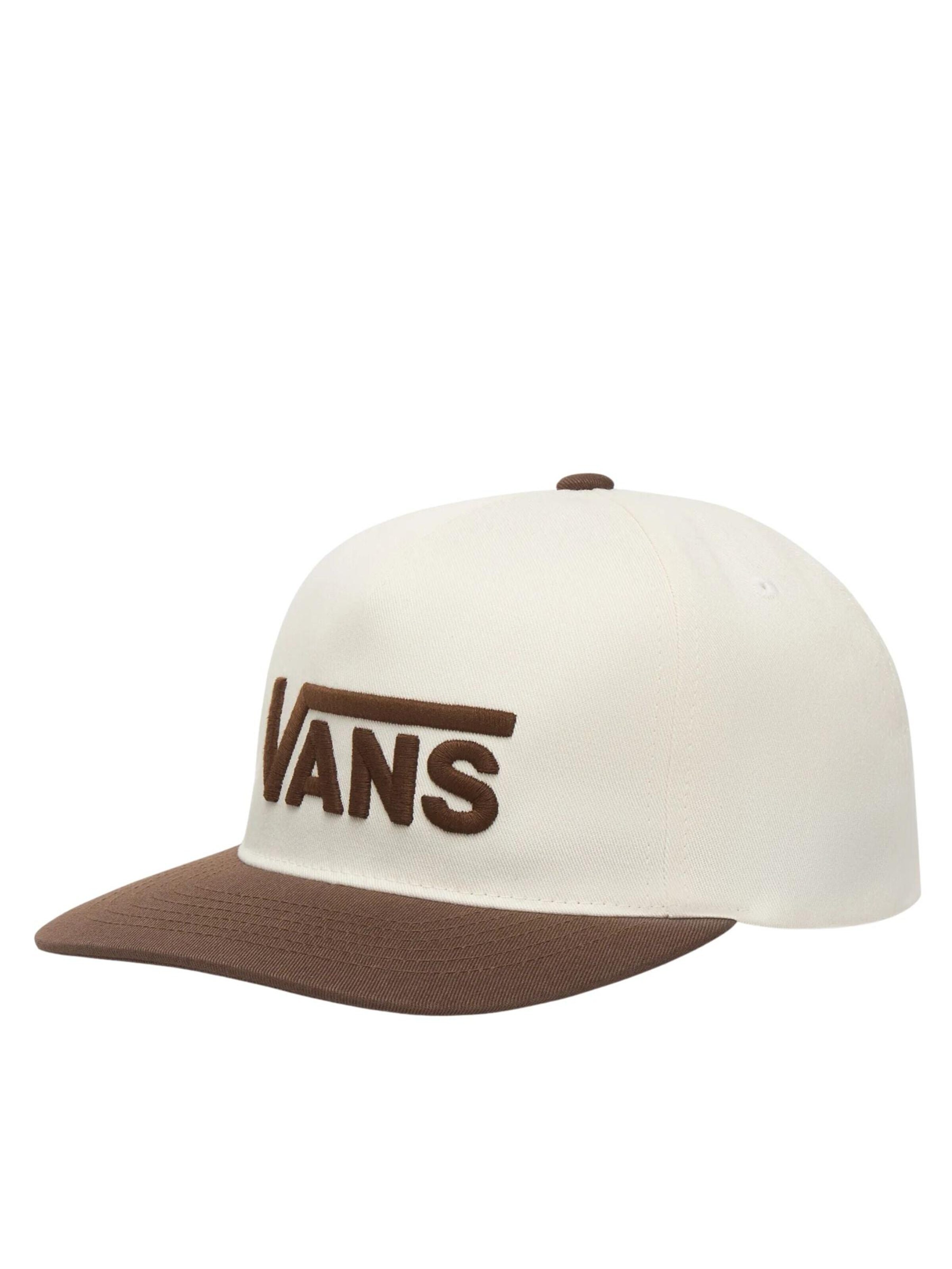 VANS Pet 'VANS DROP V LOGO SNAPBACK CAPPELLO' in Beige: voorkant